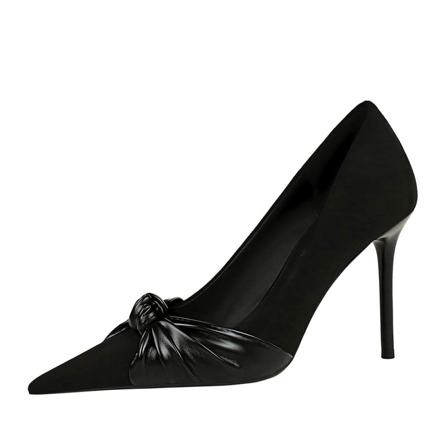 YAFEI XUANYU Suede Slim Heel High Heels 9.5cm Women's