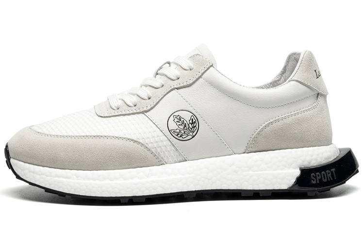 LEAVELAND Microfiber Overlay, Cow Suede Breathable Height Increasing Sports Casual Shoes Men's