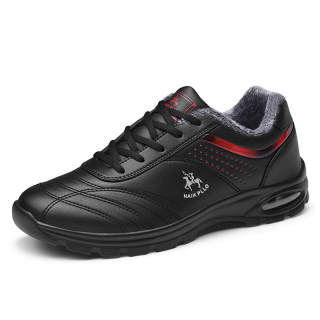 NAIKPLLO Microfiber Leather Fleece Lined Thermal, Versatile Comfortable, Everyday Commute Low top Casual Shoes Unisex