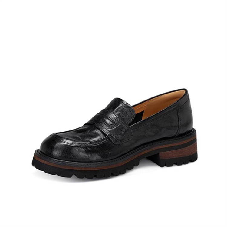 JESSICA SOPHIA Loafers 4cm Women's Black