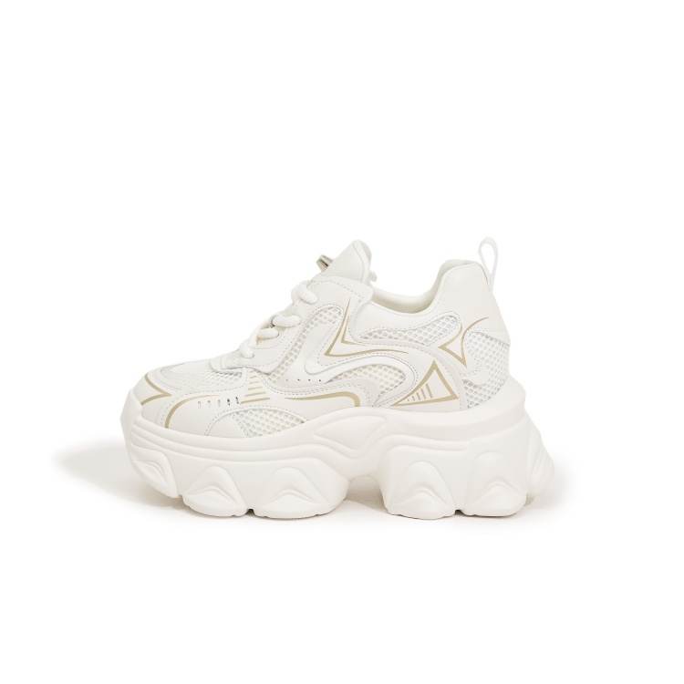 MILANLIANGE Slip Resistant, Abrasion Resistant, Lightweight Low top Chunky Sneakers Women's