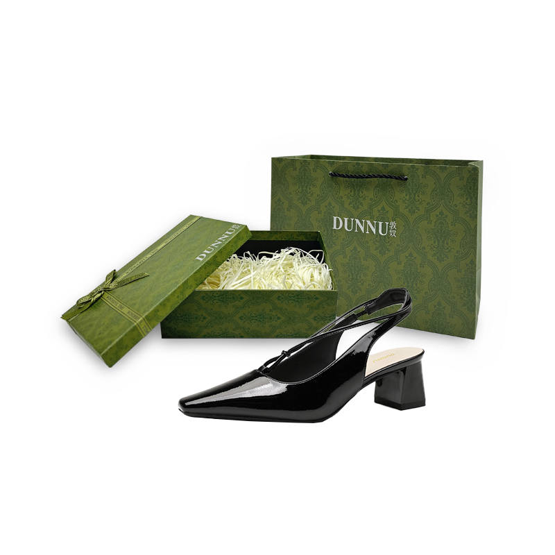 DUNNU Leather Slim Heel High Heels Women's Box Included