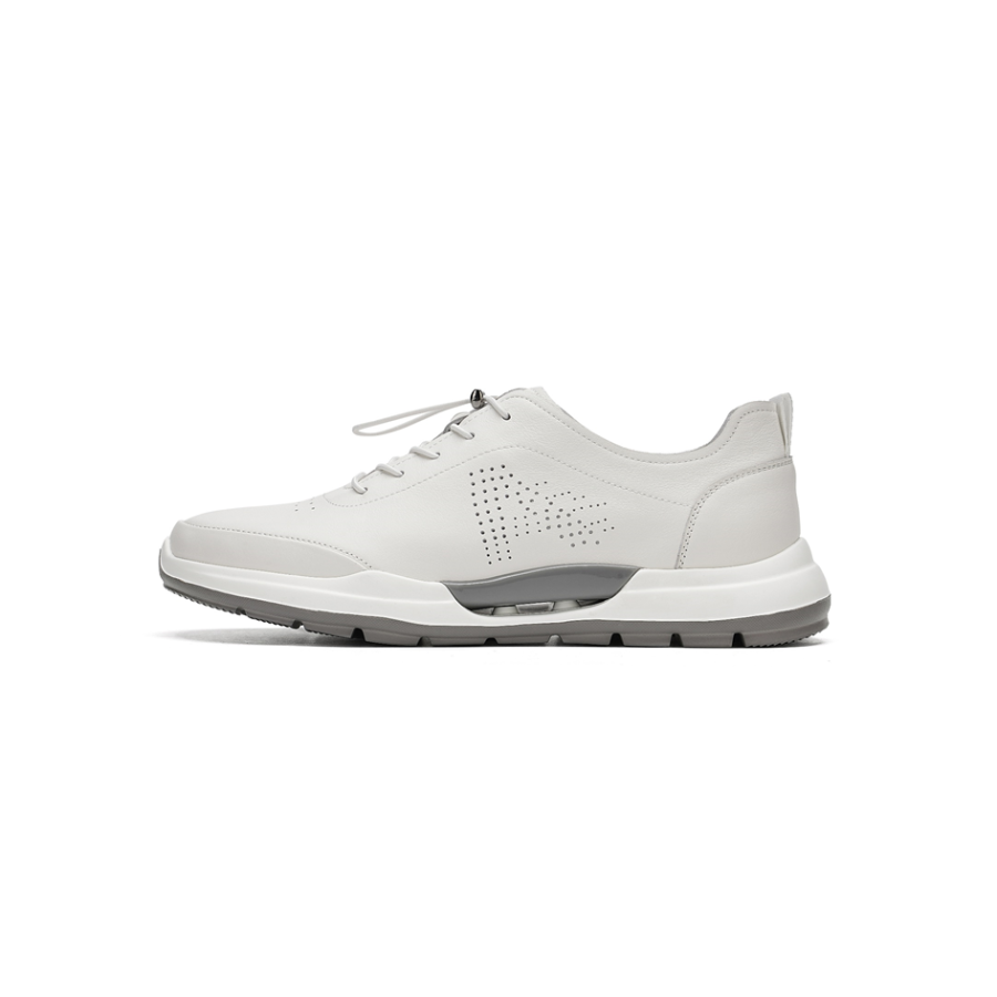 AOKANG Cow Leather Low top Casual Shoes Men's White