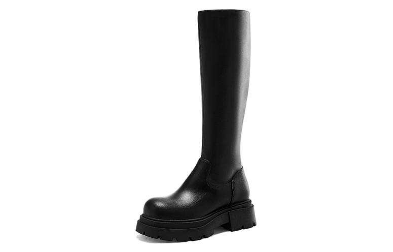ELLE Vintage Versatile, Sweet Cool, Fleece Lined Thermal, Knight Knee high Boots 5CM Women's