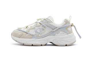 Champion Synthetic Leather Cushioning Abrasion Resistant Balance Low top Chunky Sneakers Women's Ecru