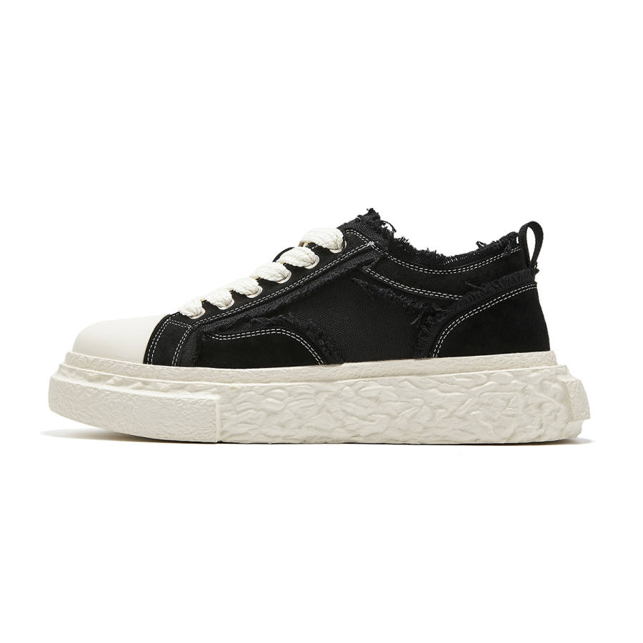 Millies MILLIE'S Abrasion Resistant Low top Skateboard Shoes Men's Black White
