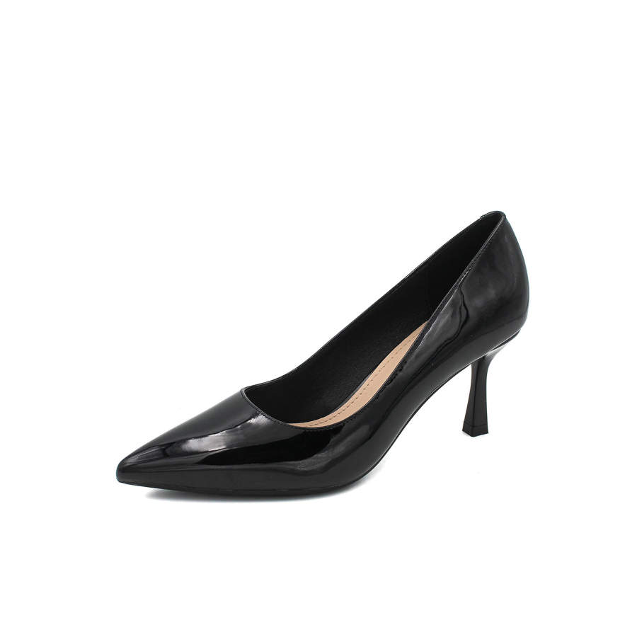 Zubumei Patent Leather Slim Heel High Heels 7.5cm Women's Black