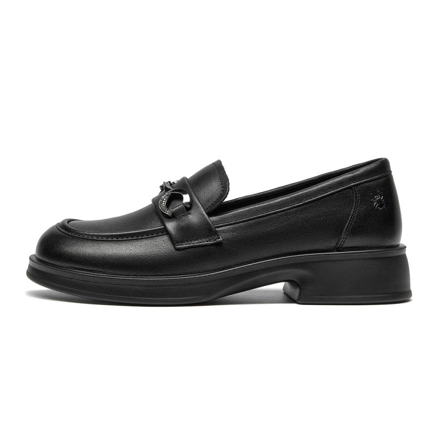 Spider King Cow Leather Loafers Women's Black