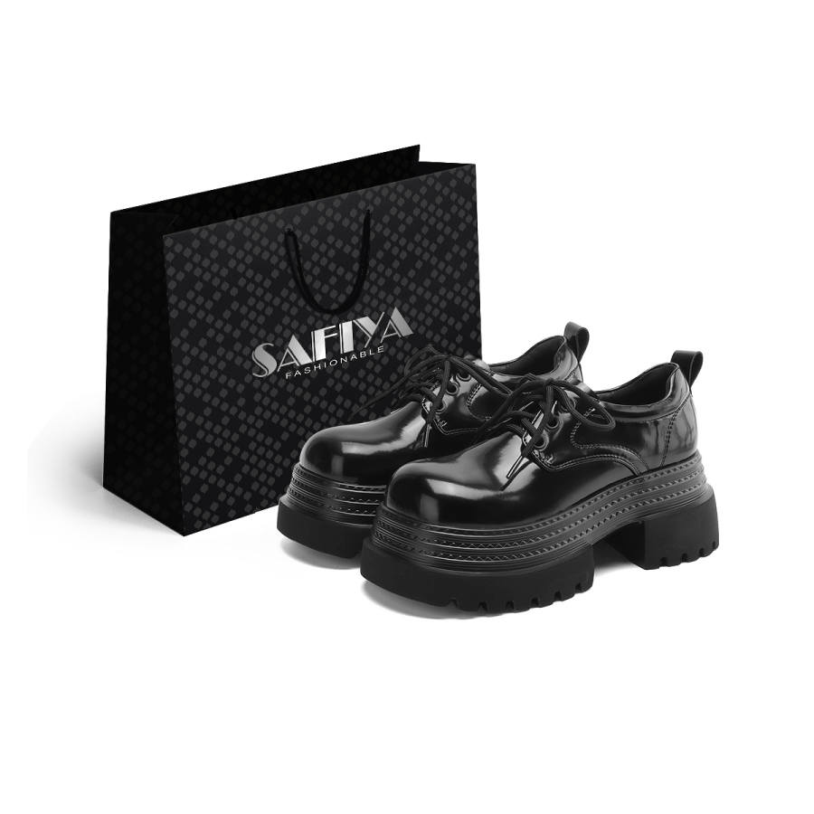 Safiya Cow Split Leather Low top Casual Shoes Women's Black
