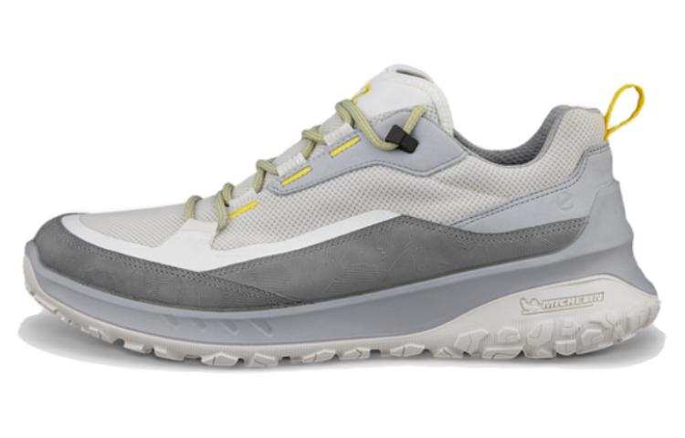 Ecco Ecco Leather Low top Casual Shoes Men's Gray White