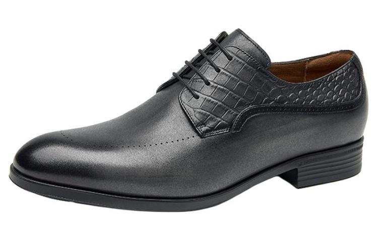 SAINT ANGELO Leather Dress Shoes Men's Gray