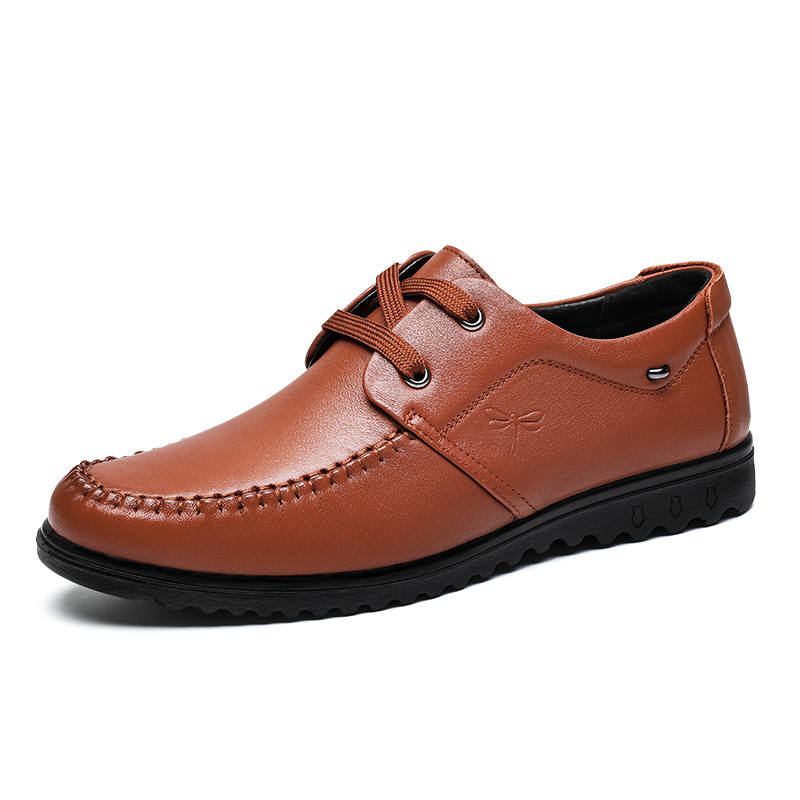 RED DRAGONFLY Cow Leather Casual Shoes Men's Brown