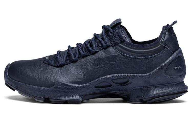 Ecco Striding C Cow Leather Cushioning Abrasion Resistant Lightweight Low top Hiking Shoes Men's Midnight Blue