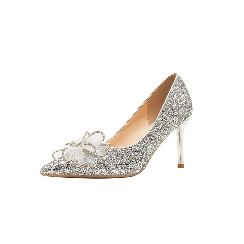 Zubumei High Heels Women's Silver, Champagne Gold