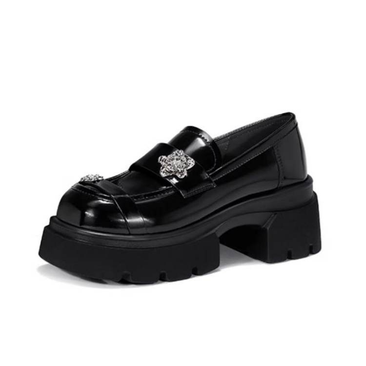 JESSICA SOPHIA Synthetic Leather Loafers 6CM Women's