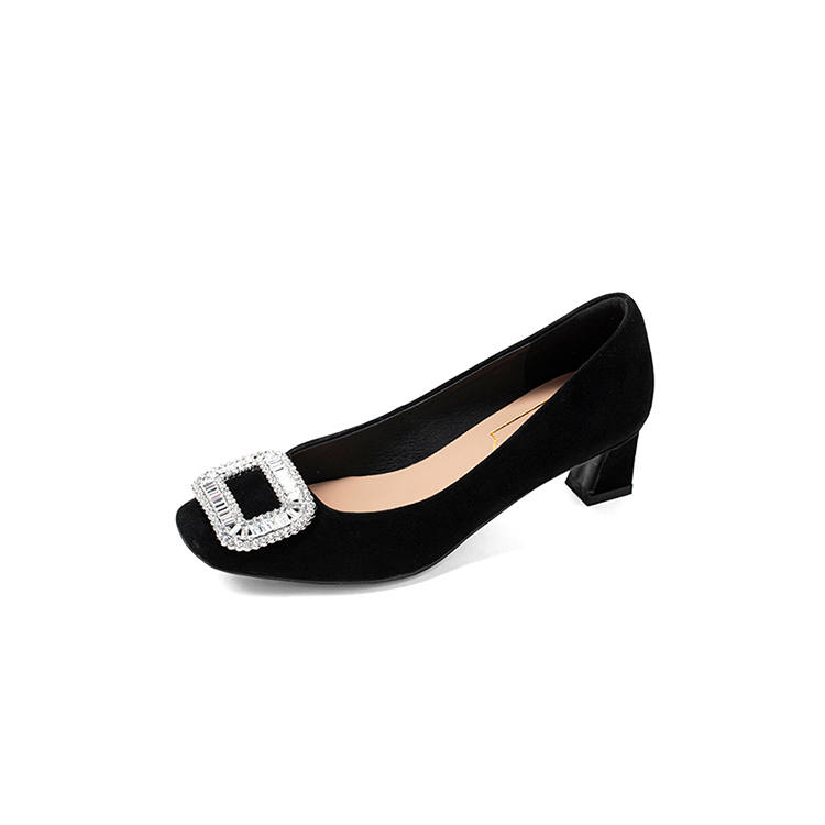COMELY COMELY Suede Chunky Heel High Heels 4.5cm Women's