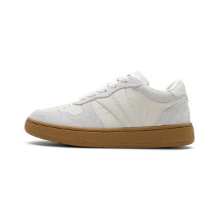 GUQUE Microfiber Leather Low top Skateboard Shoes Unisex White/Gray