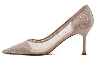 CAMEIDO Slim Heel High Heels 7.5cm Women's Beige
