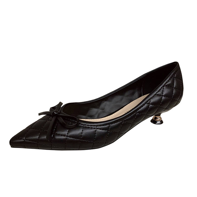 Bamiti Leather Slim Heel High Heels Women's