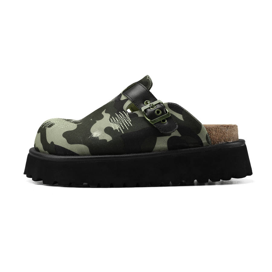 HANQIAORIJI Butterfly Metamorphosis Collection Closed Toe Slippers Unisex Camouflage