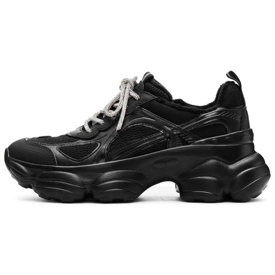 Staccato Starry Dance Artificial Leather Abrasion Resistant Low top Platform Height Increasing Chunky Sneakers Women's