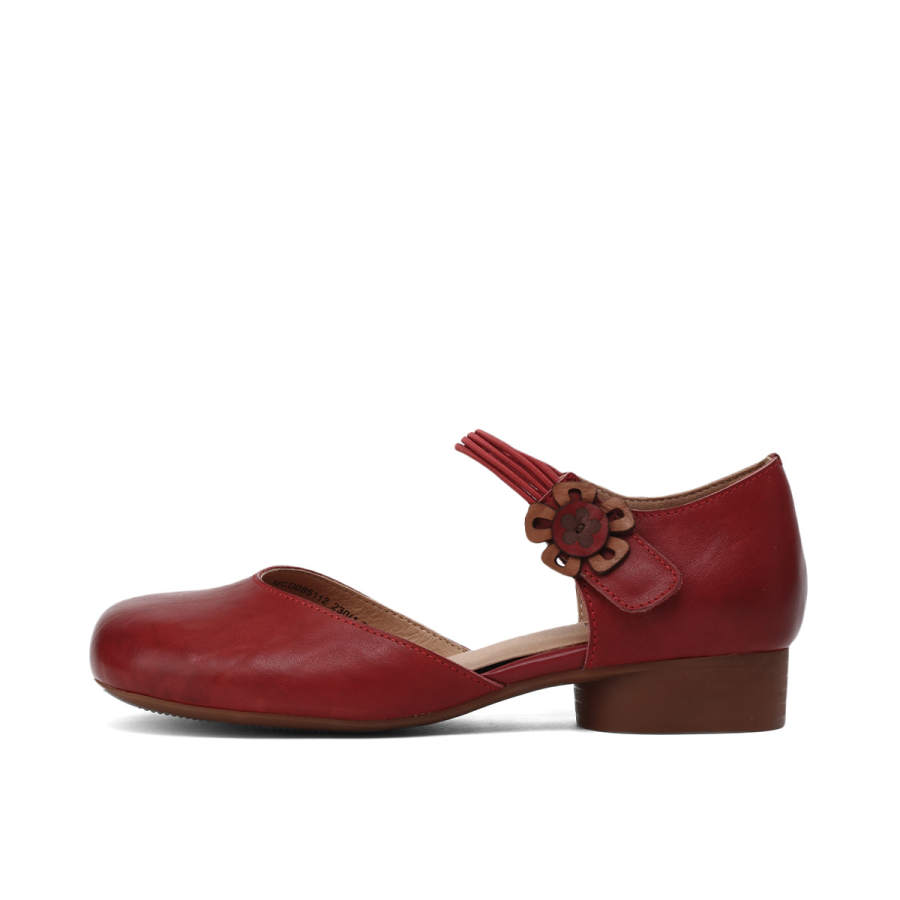BOERDIQI Top Grain Cow Leather Mary Jane Shoes Women's