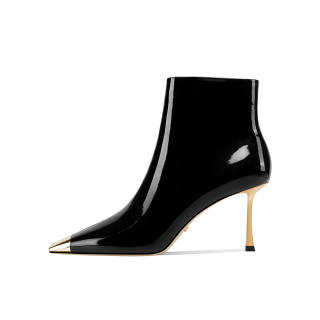 Shesrim Patent Leather Ankle Boots 7.5cm Women's