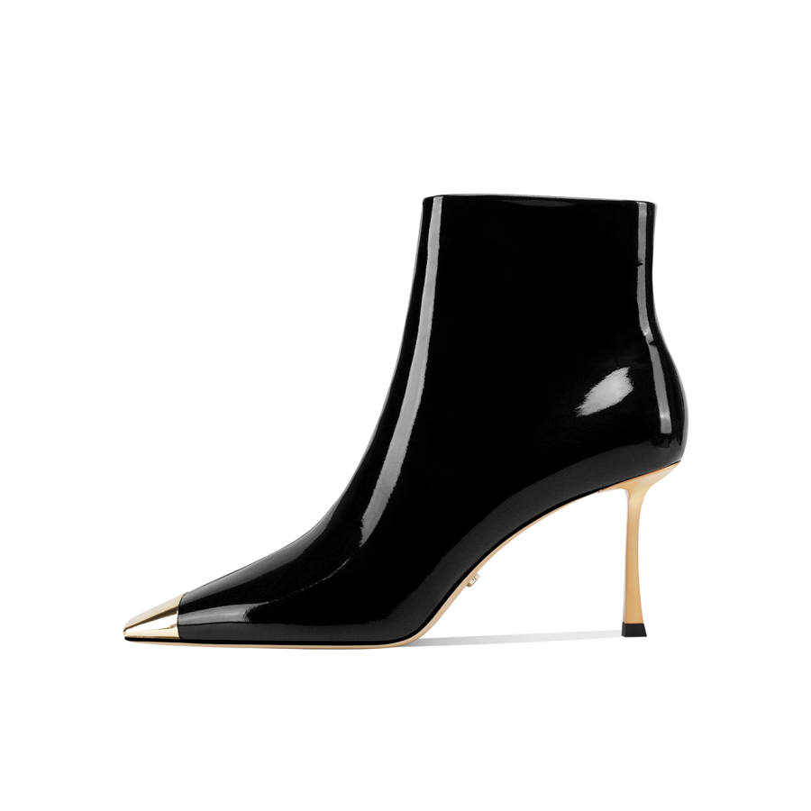 Shesrim Patent Leather Ankle Boots 7.5cm Women's