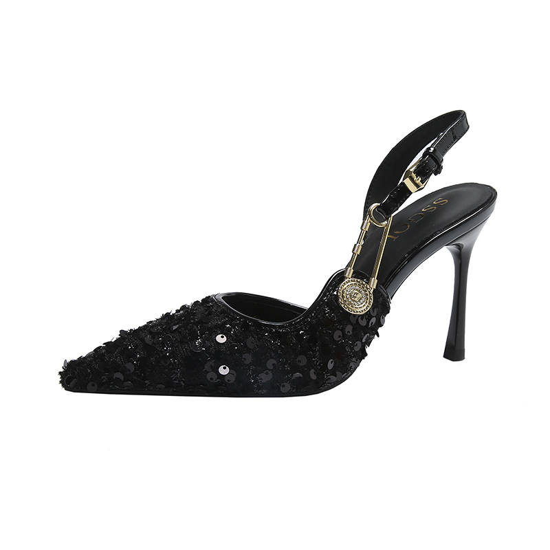 POOQ Slim Heel High Heels Women's