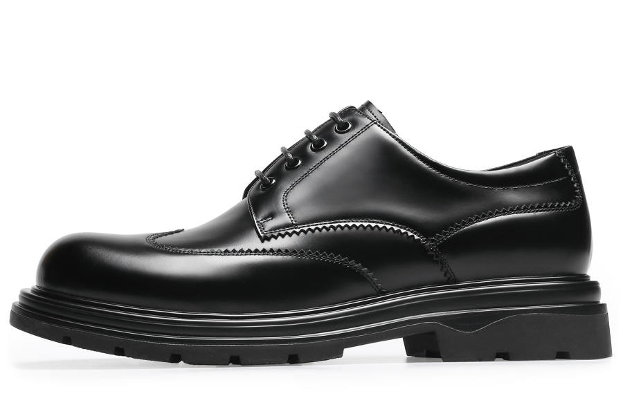 Desai Top Grain Cow Leather Dress Shoes Men's Black