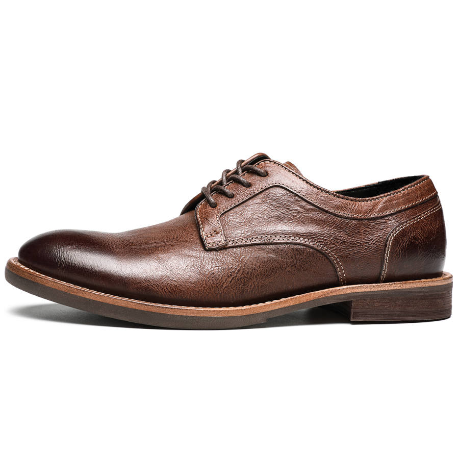 DIENGRLEY Dress Shoes Men's Low Top Coffee/Brown