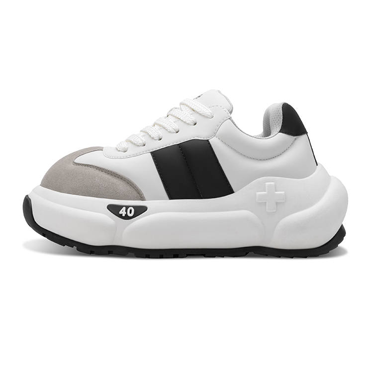 2YE+ Chubby Series Slip Resistant Cushioning Abrasion Resistant Lightweight Height Increasing Low top Casual Shoes
