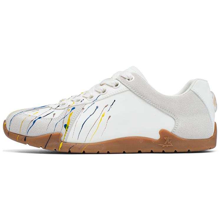 FAIRWHALE Synthetic Leather, Split Cow Leather Low top Skateboard Shoes Men's