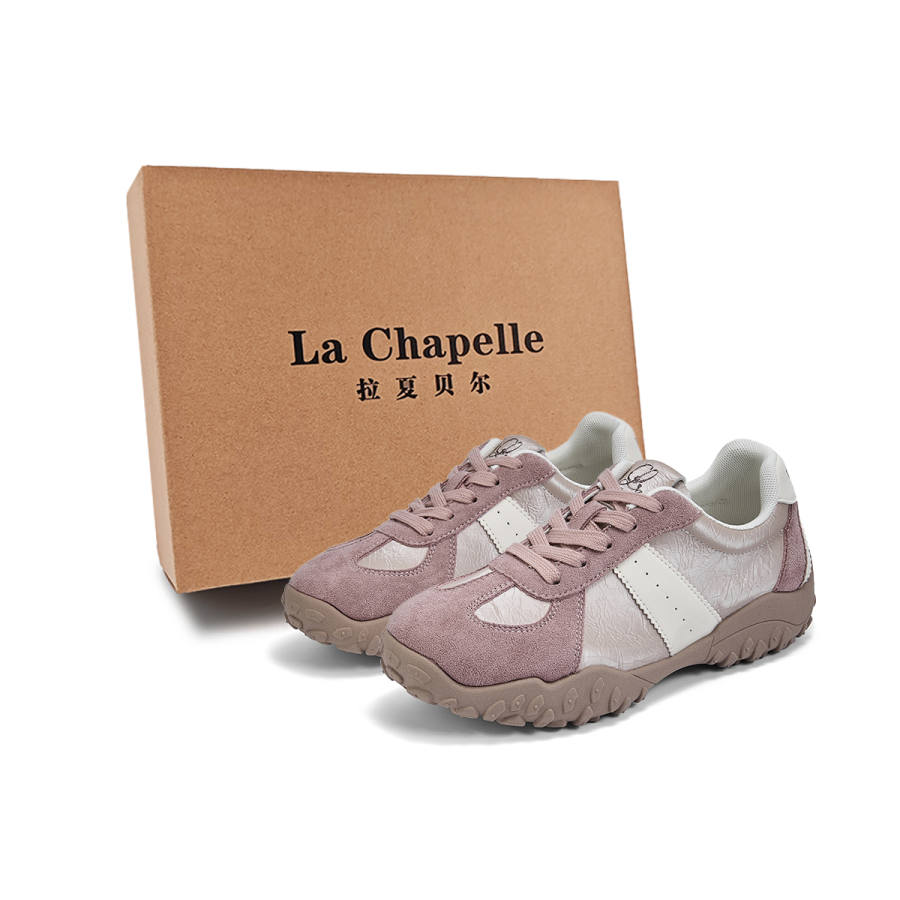 La Chapelle Abrasion Resistant Slip Resistant Cushioning Height Increasing Low Top Casual Shoes Women's Pink