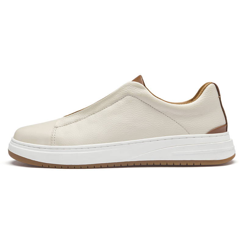 XIMO BULL Top Grain Cow Leather Slip Resistant Slip Resistant Low top Skateboard Shoes Men's