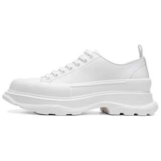 ROBERTA DI CAMERINO Cow Leather Cushioning Height Increasing Low top Casual Shoes Men's White