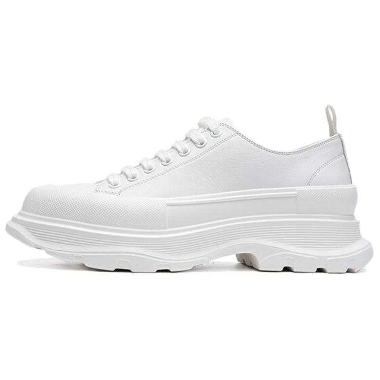 ROBERTA DI CAMERINO Cow Leather Cushioning Height Increasing Low top Casual Shoes Men's White