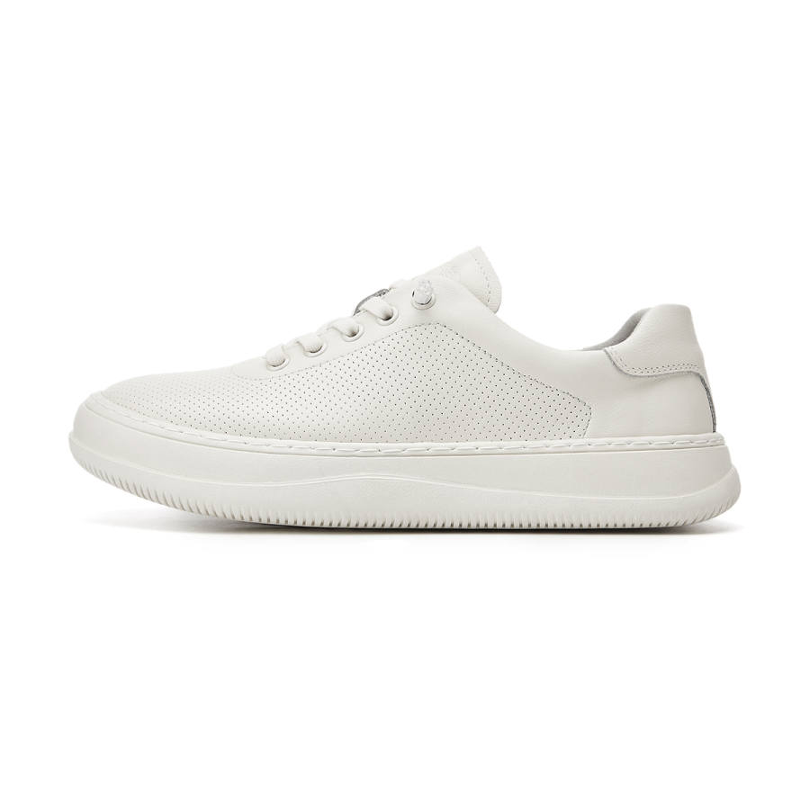 Millies MILLIE'S Top Grain Cow Leather Abrasion Resistant Low top Casual Skate Shoes Men's White
