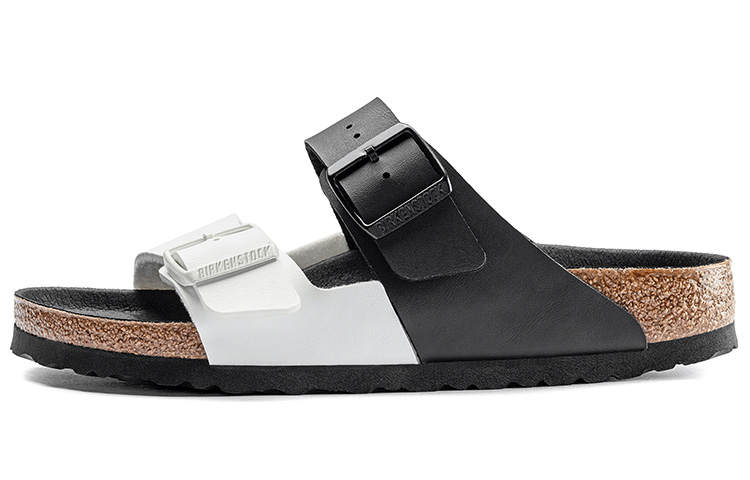 Birkenstock EVA Slide Slippers Unisex Black White Narrow