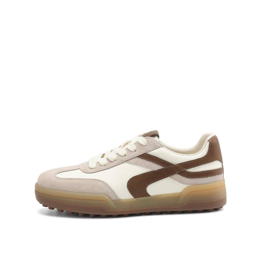 Rosa Bianca Cow Leather Lightweight Low top Casual Shoes Women's White Gray