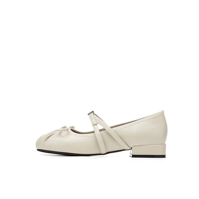 DAPHNE PU Synthetic Leather Chunky Heel Mary Jane Shoes Women's