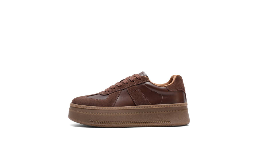 BELLE Slip Resistant Abrasion Resistant Slip Resistant Abrasion Resistant Low top Skateboard Shoes Women's Brown