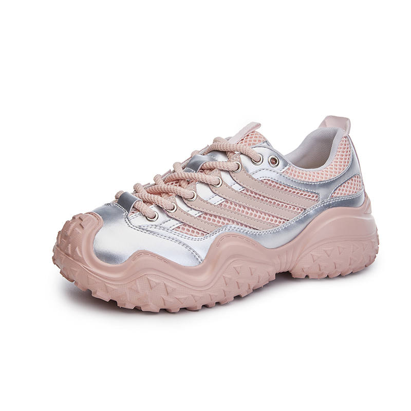 Zdwo Mesh, Cow Leather Cushioning Breathable Low top Chunky Sneakers Women's