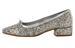 Reqins Fetish Fabric Chunky Heel High Heels 3cm Women's Silver