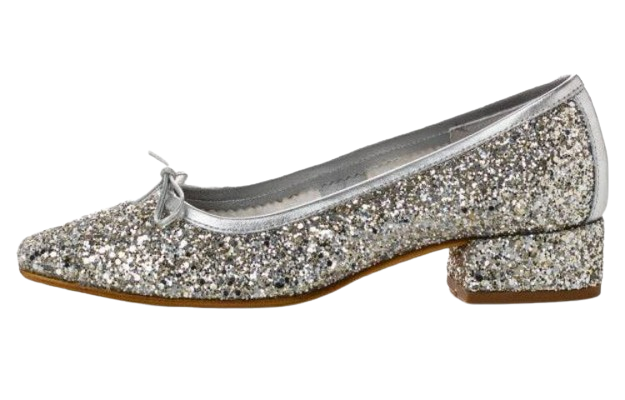 Reqins Fetish Fabric Chunky Heel High Heels 3cm Women's Silver
