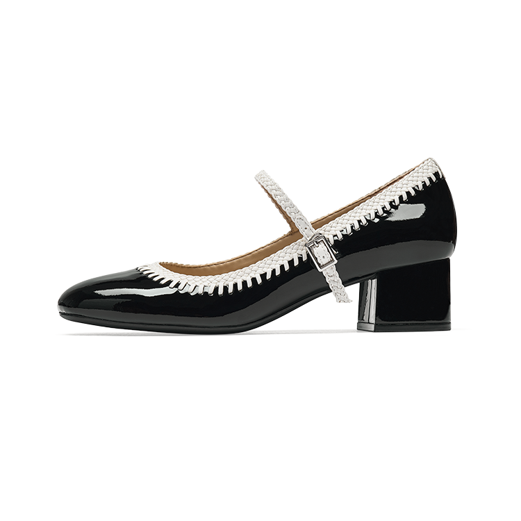 73Hours Light Sweet Pie Sheepskin Mary Jane Shoes Women's