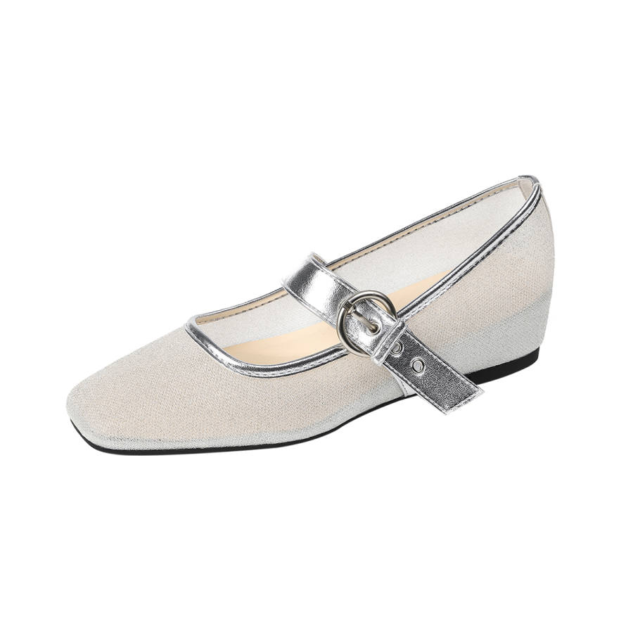TATAYA Mary Jane Shoes Women's Silver
