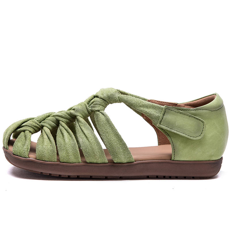 JIEZHOU Top Grain Cow Leather Roman Sandals Women's