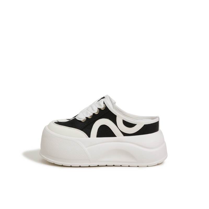 MILANLIANGE Rubber Sole Quiet Abrasion Resistant Slip Resistant Closed Toe Slippers Women's