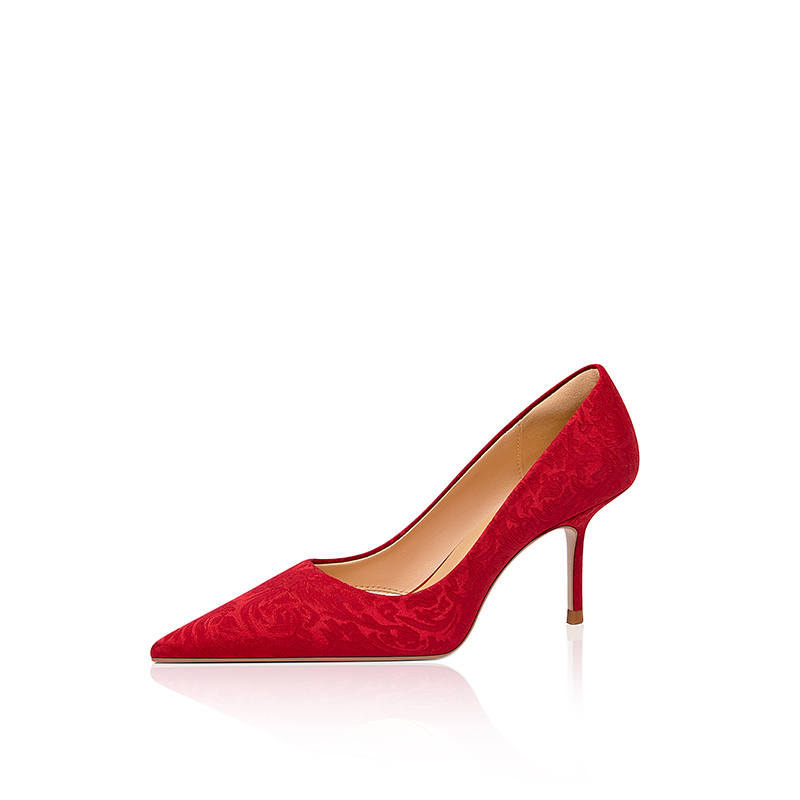 VVKI Slim Heel High Heels 6 8 Women's Red